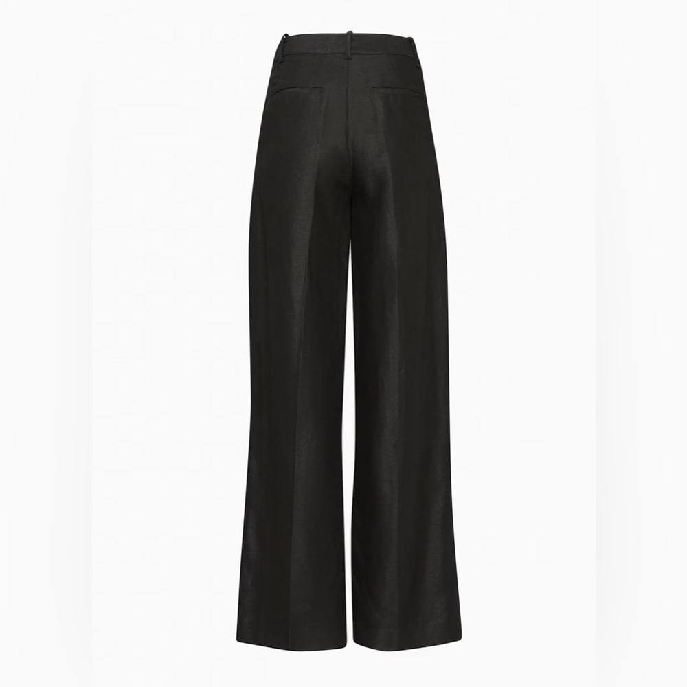 Aritzia Wilfred The Effortless Pant™ Linen Black High-Waisted Wide-leg Size 2 - Picture 7 of 16